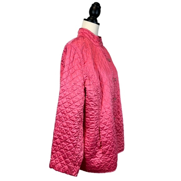 Jones New York Pink Quilted Jacket Zip Front Closure w/ Pockets, Size 1X - Picture 6 of 13